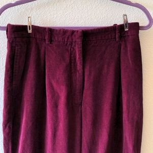 Eddie Bauer Dark Cranberry Red Corduroy Pants with Pockets Size 10